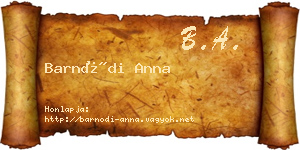 Barnódi Anna névjegykártya